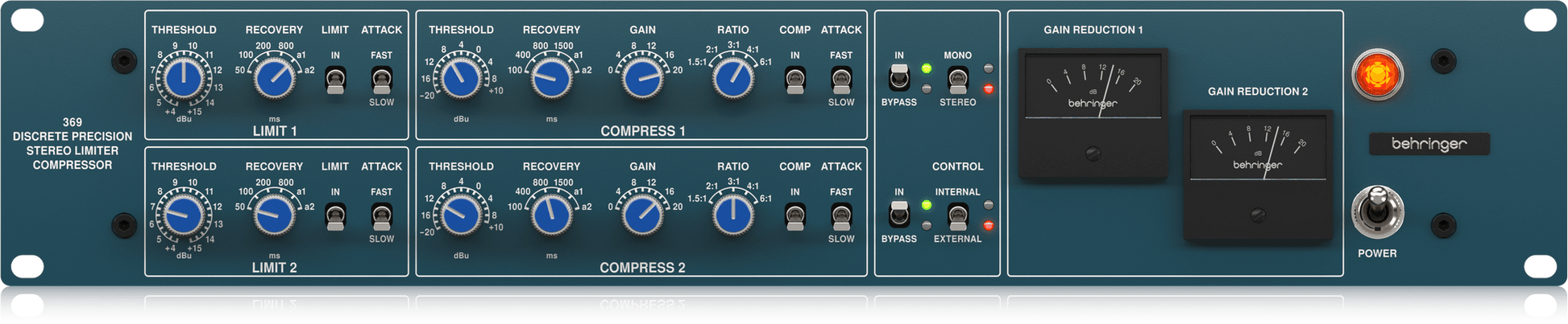 Behringer 369 2-ch Stereo Compressor + Limiter