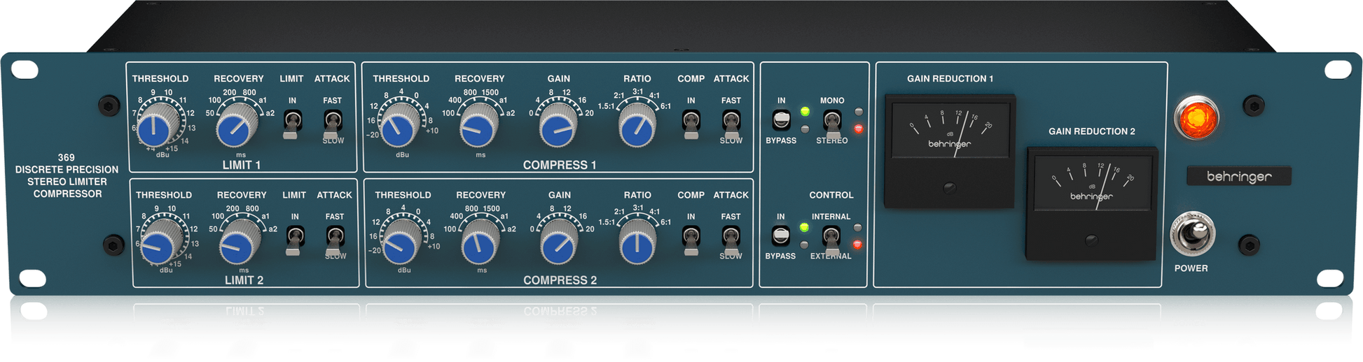 Behringer 369 2-ch Stereo Compressor + Limiter
