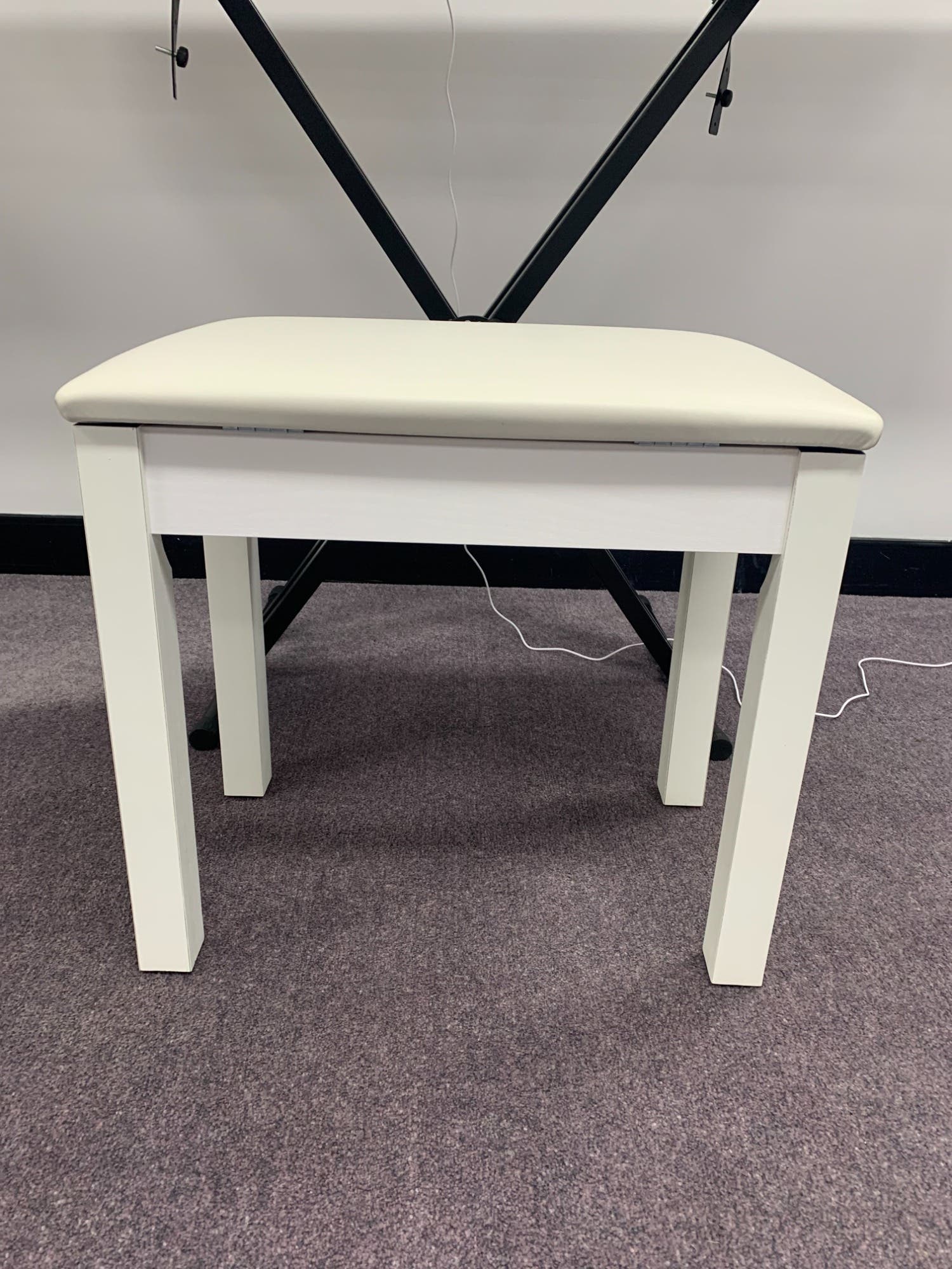 Artesia Pro B12WH Piano Bench - Matte White