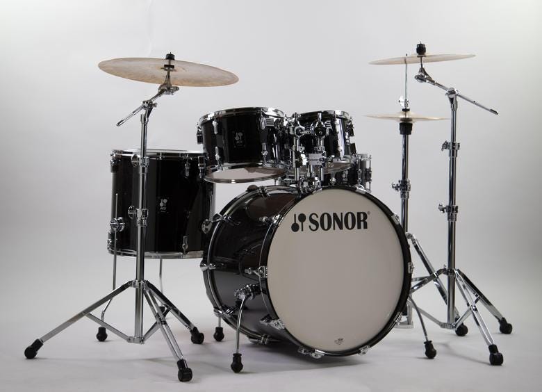 Sonor Stage AQ2 5pc Drum Kit w/Hardware - Trans Satin Black