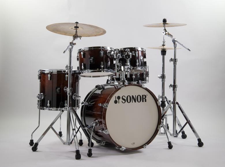 Sonor Studio AQ2 5pc Drum Kit w/Hardware - Brown Fade