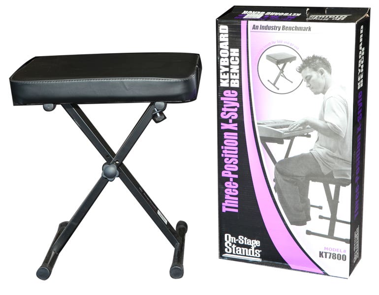 OnStage Adjustable Keyboard Bench/Stool (OSKT7800)