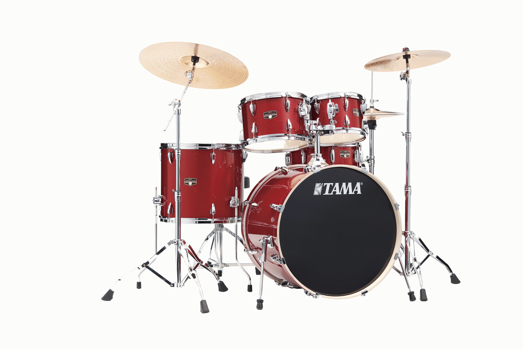 Tama IP52H6W  Imperialstar 5pc Drum Kit w/22" Bass Drum - BURNT RED MIST