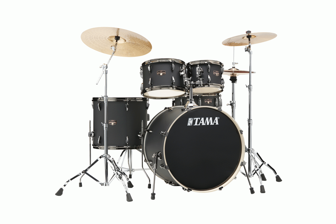 Tama IP52H6WBN  Imperialstar 5pc Drum Kit w/22" Bass Drum - BLACKED OUT BLACK