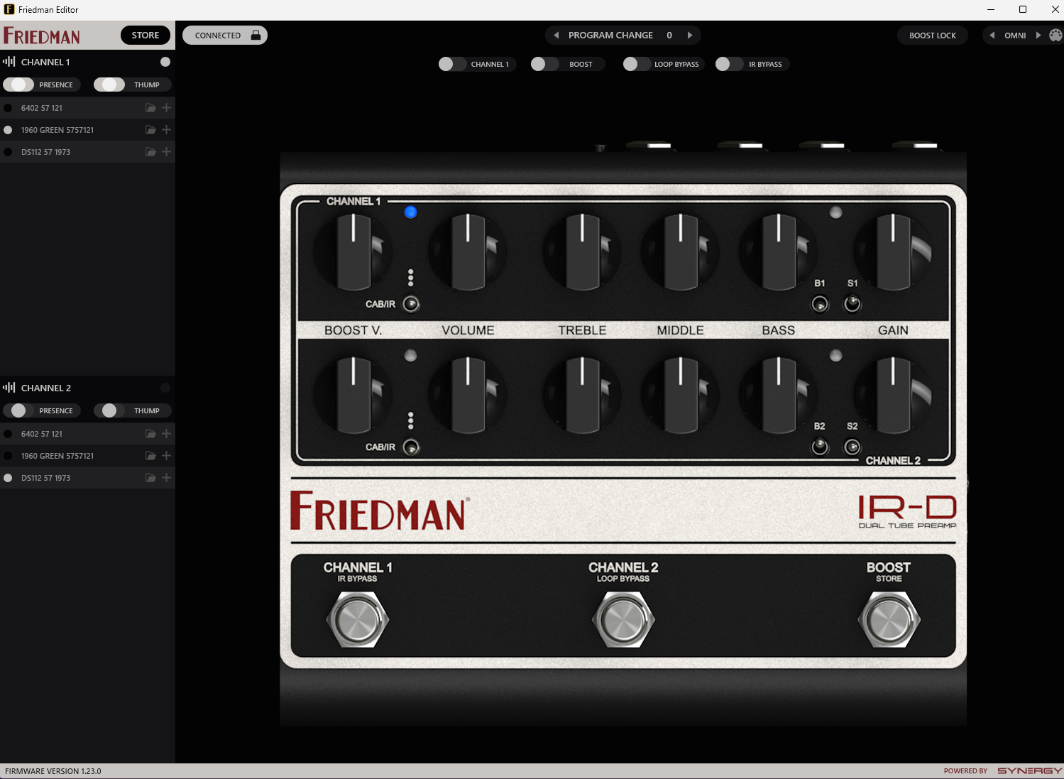 Friedman IR-D Dual-channel Tube Preamp / Pedal