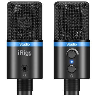 iRig Mic Studio Ultra Portable Large Diaphragm Mic for iPhone/iPad/iPod Touch/Android/Mac/PC - Black