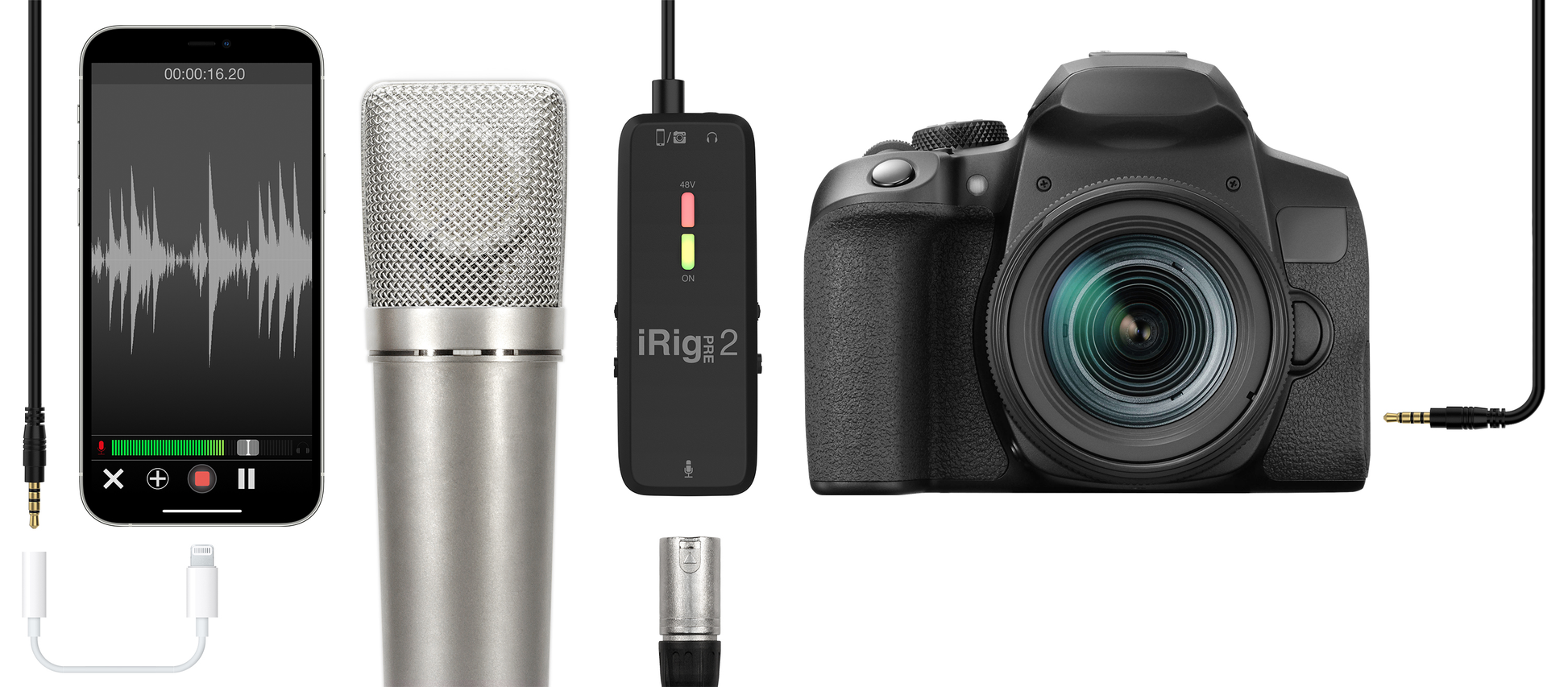 IK Multimedia iRig PRE2 XLR Microphone Interface / Preamp