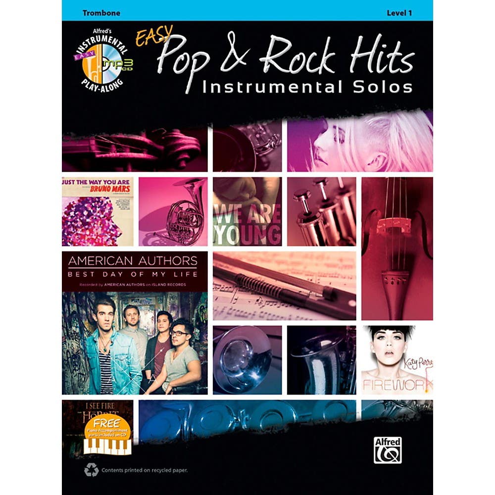 Top Pop & Rock Instrumental Solos Trombone Bk/Cd
