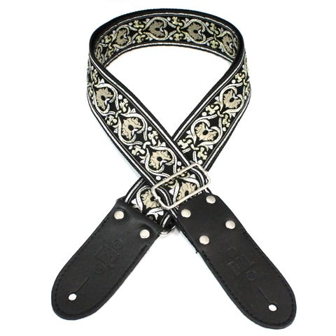 DSL 2" Jacquard Guitar Strap - GOK (Gold and Silver)