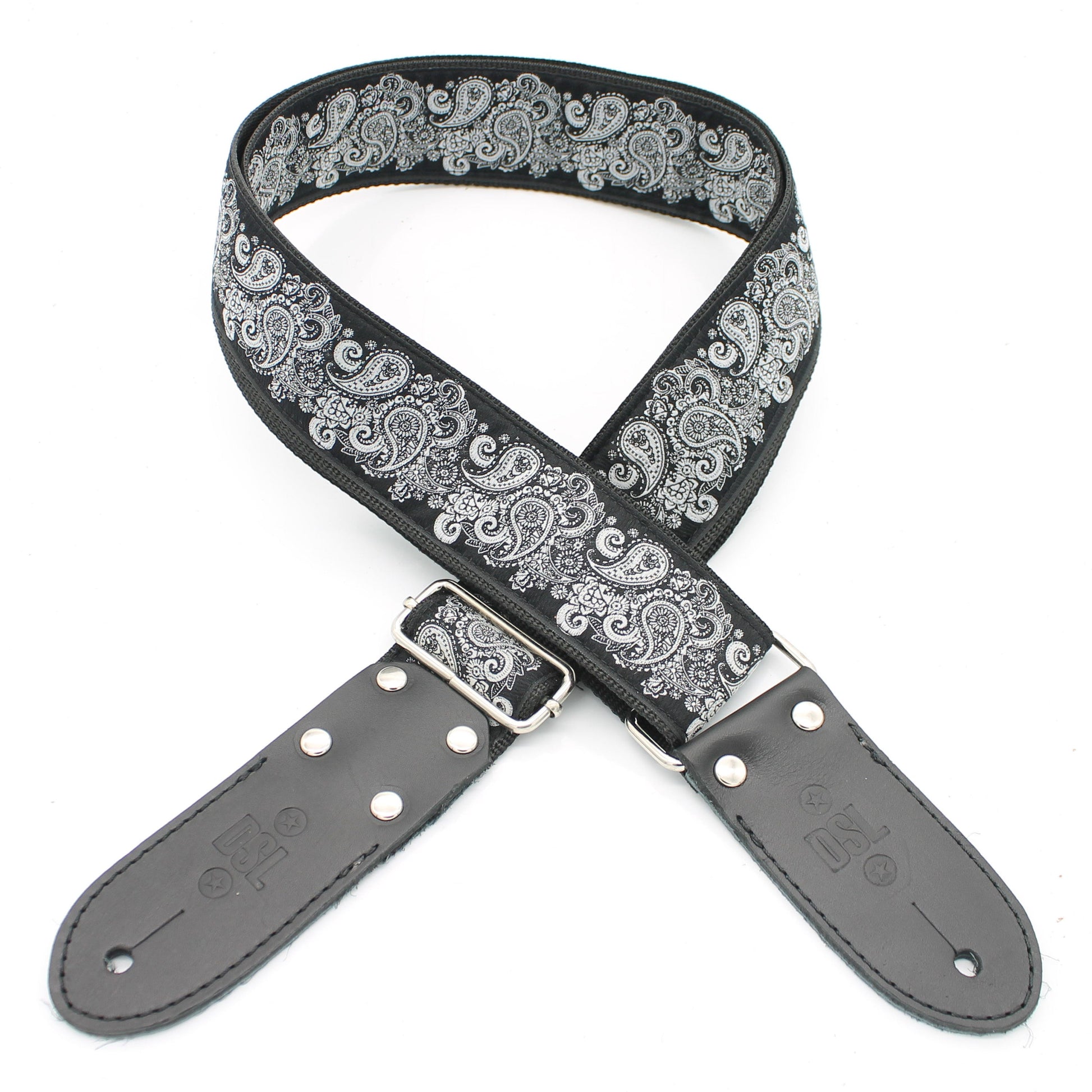DSL 2" Jacquard Guitar Strap - Paisley Black