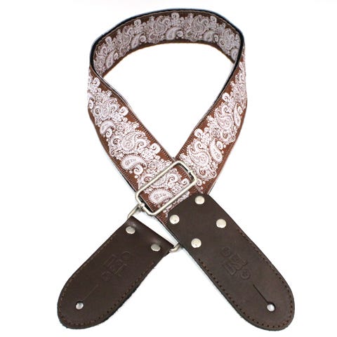 DSL 2" Jacquard Guitar Strap - Paisley Brown