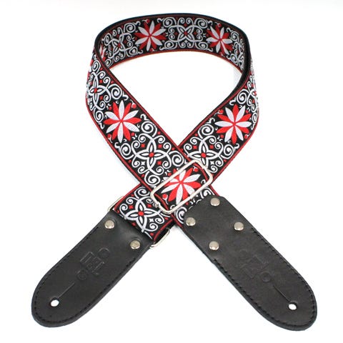 DSL 2" Jacquard Guitar Strap - Red Angel