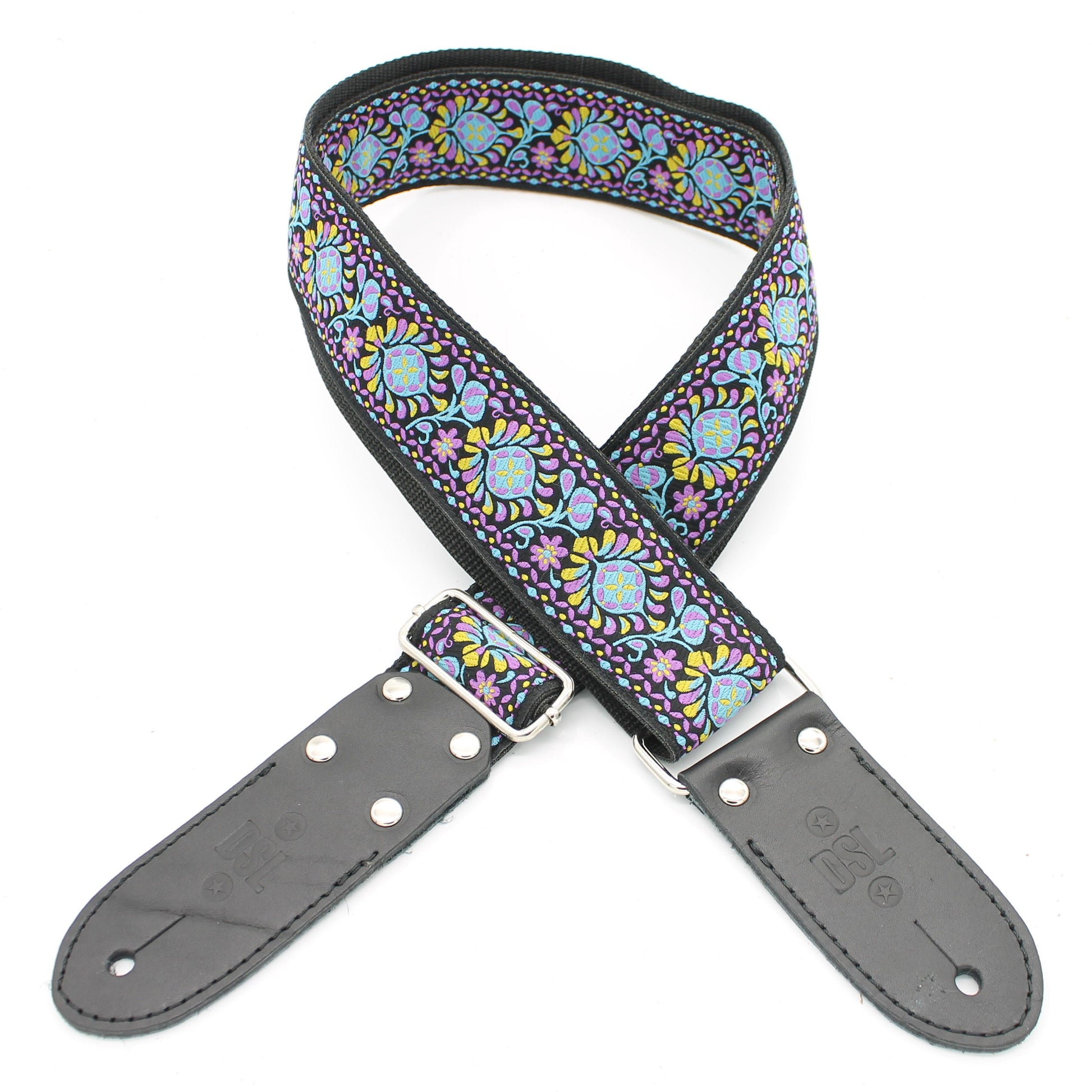 DSL 2" Jacquard Guitar Strap - Tuk Purple