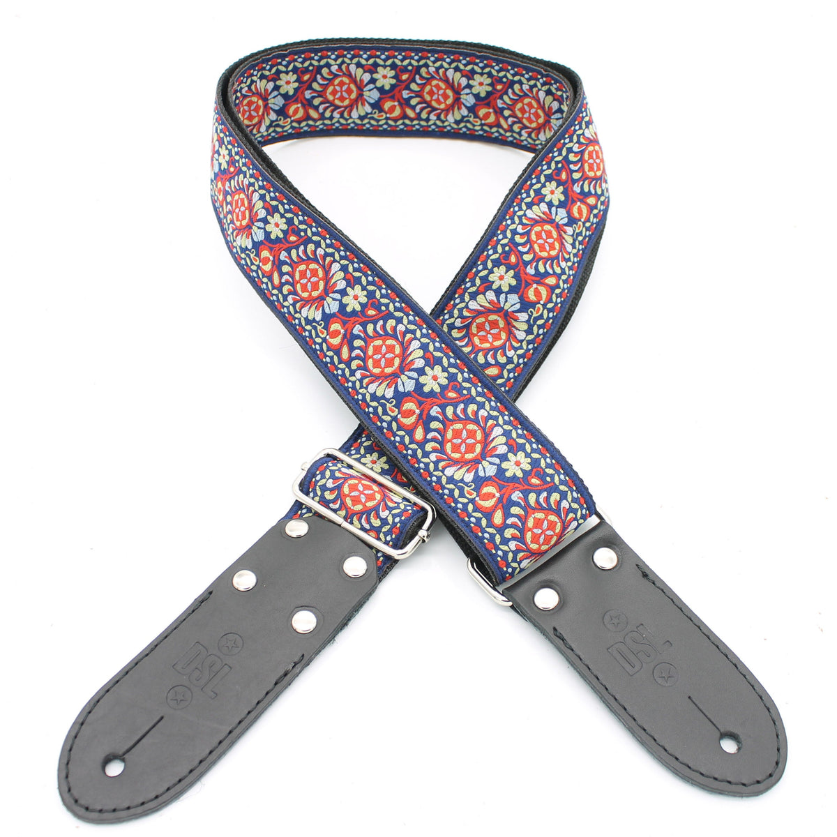 DSL 2" Jacquard Guitar Strap - Tuk Red