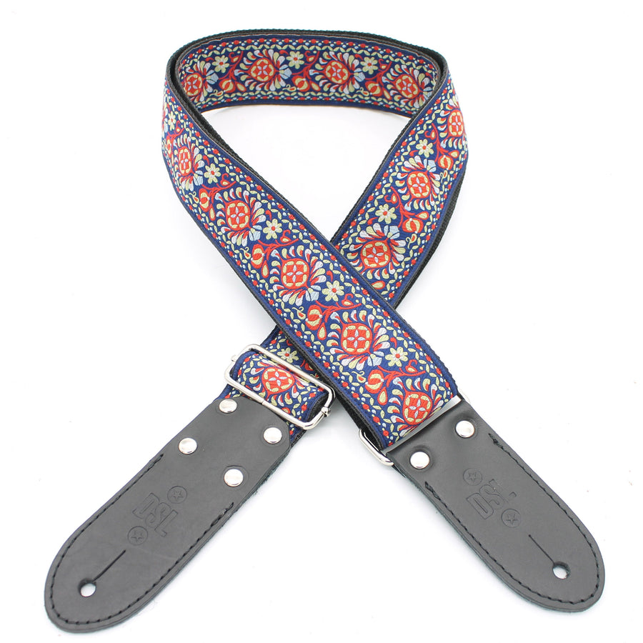 DSL 2" Jacquard Guitar Strap - Tuk Red