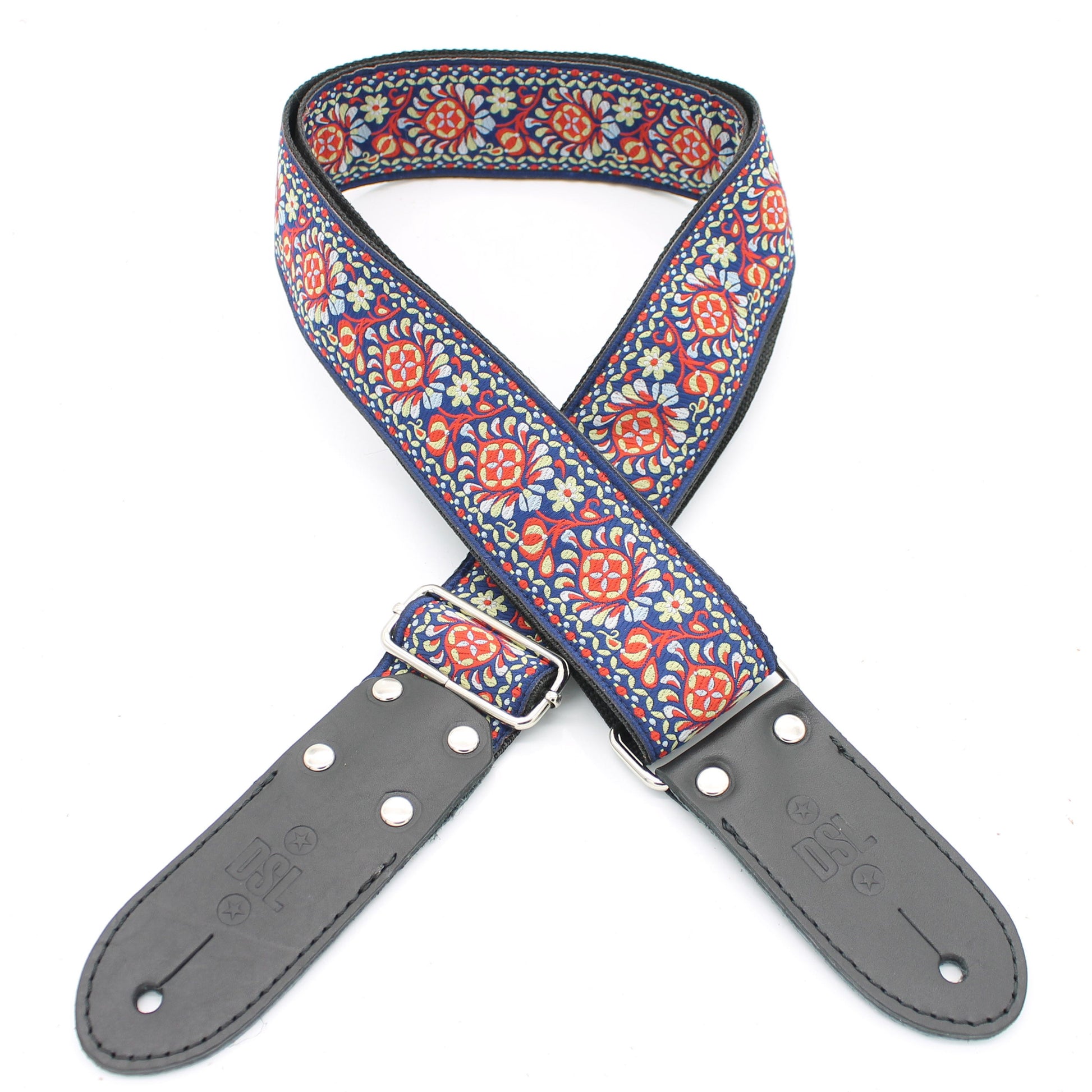 DSL 2" Jacquard Guitar Strap - Tuk Red