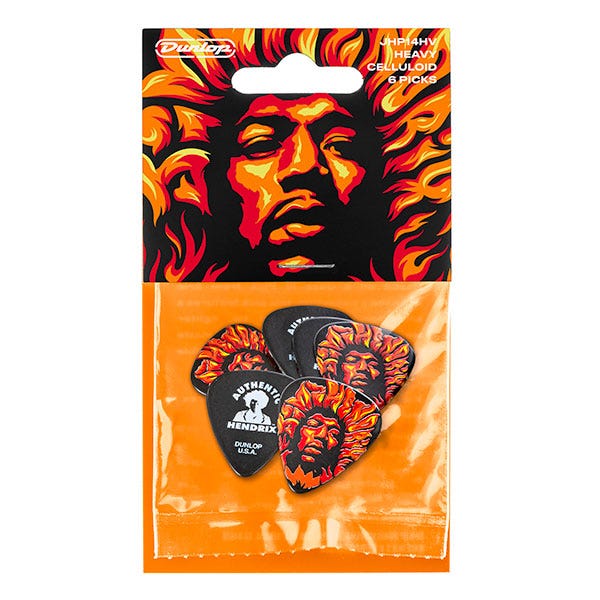 Dunlop Hendrix 69 Psych Series Pick Players Pack - Voodoo Fire (JHP14HV)