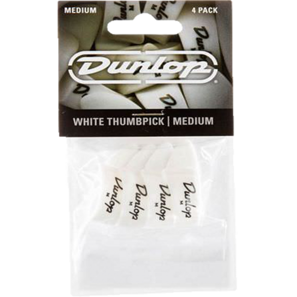 Dunlop Thumb-Pick Player Pack - White - Medium (4pcs)