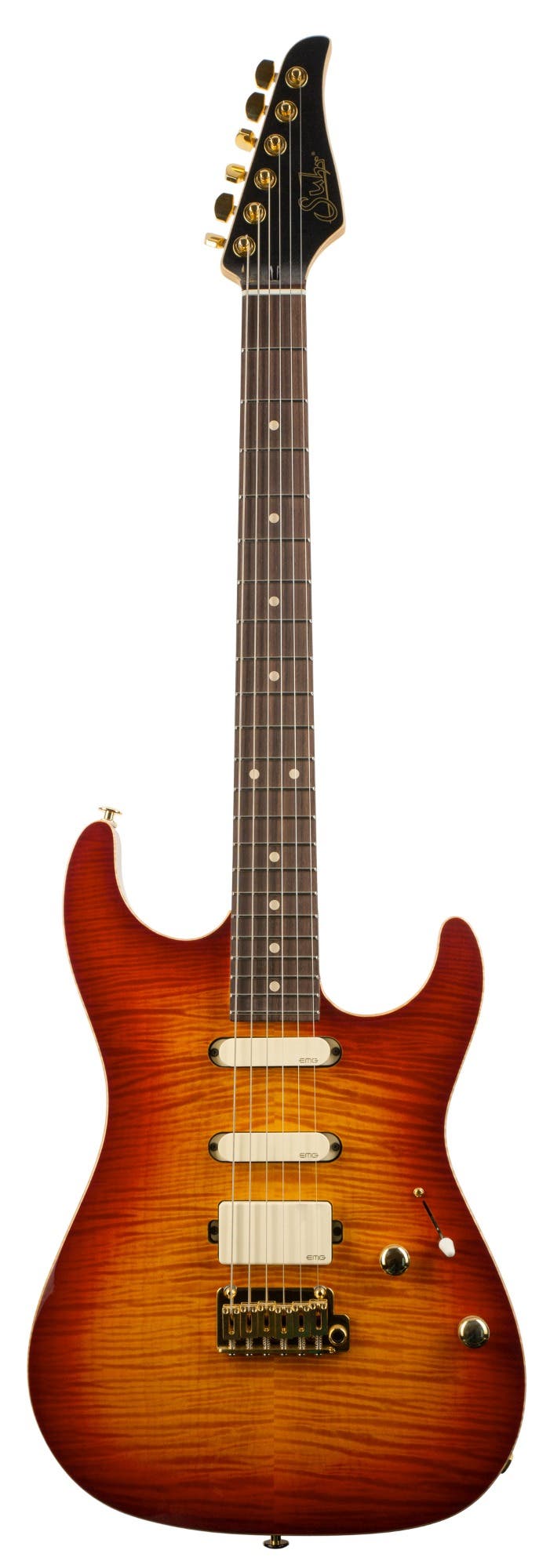 Suhr Standard Legacy HSS Limited Edition Guitar - Aged Cherry Burst (510 Tremolo)