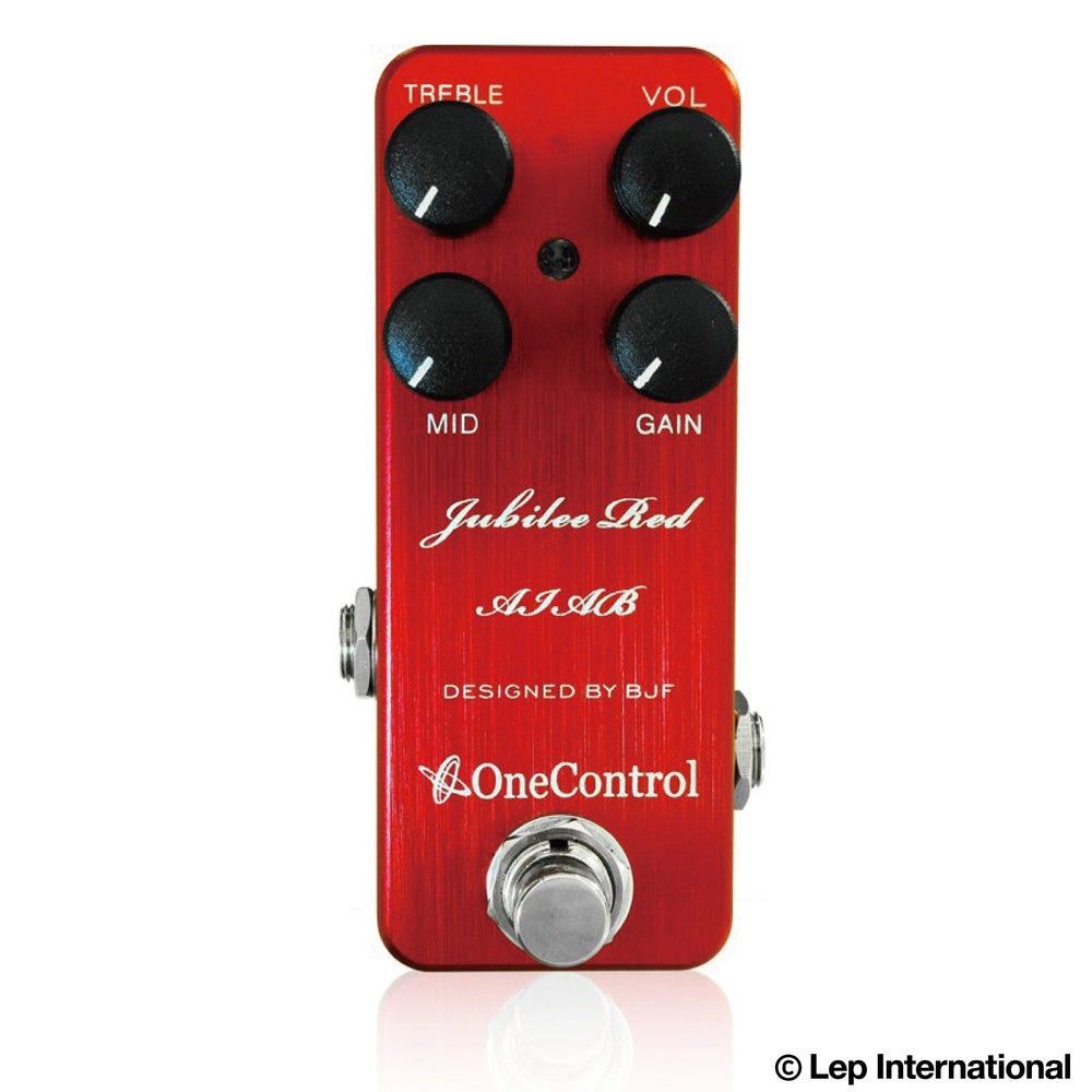 One Control BJF Jubilee Red "Amp in a box" Guitar Preamp Pedal