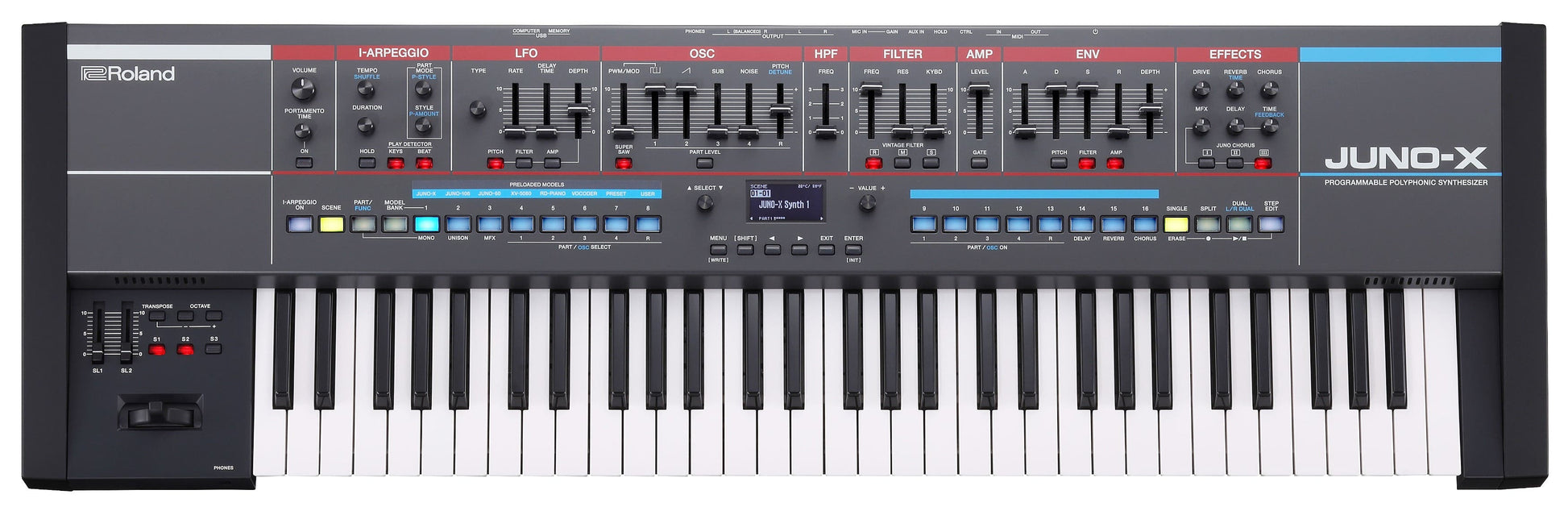 Roland JUNO-X 61-key Programmable Polyphonic Synthesizer