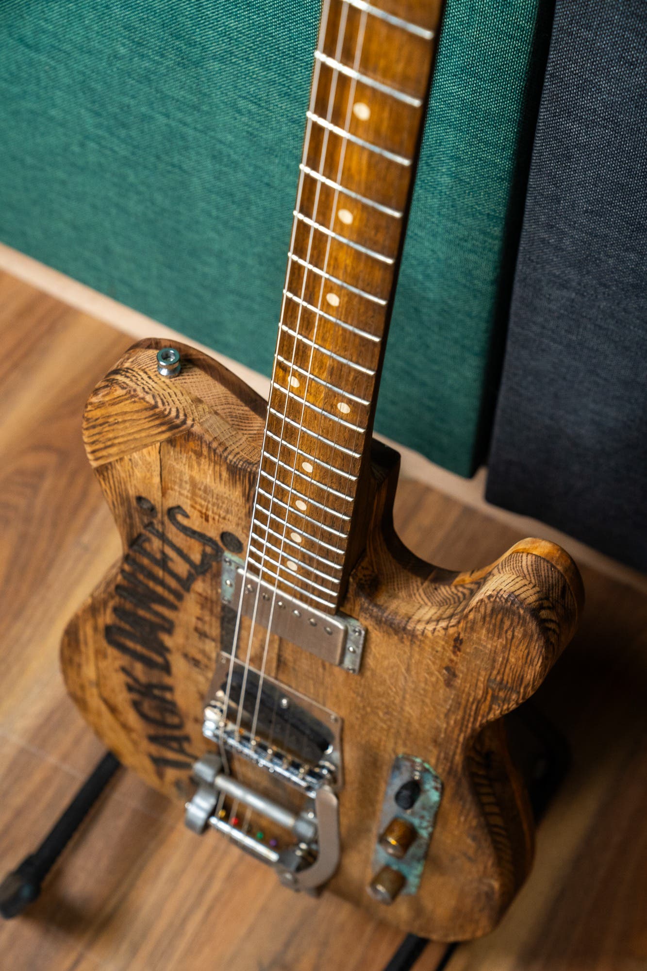 Justin Johnson Signature Guitar w/Bigsby + Gator Case - Whiskey Barrel Jack Daniels - Pre-Owned