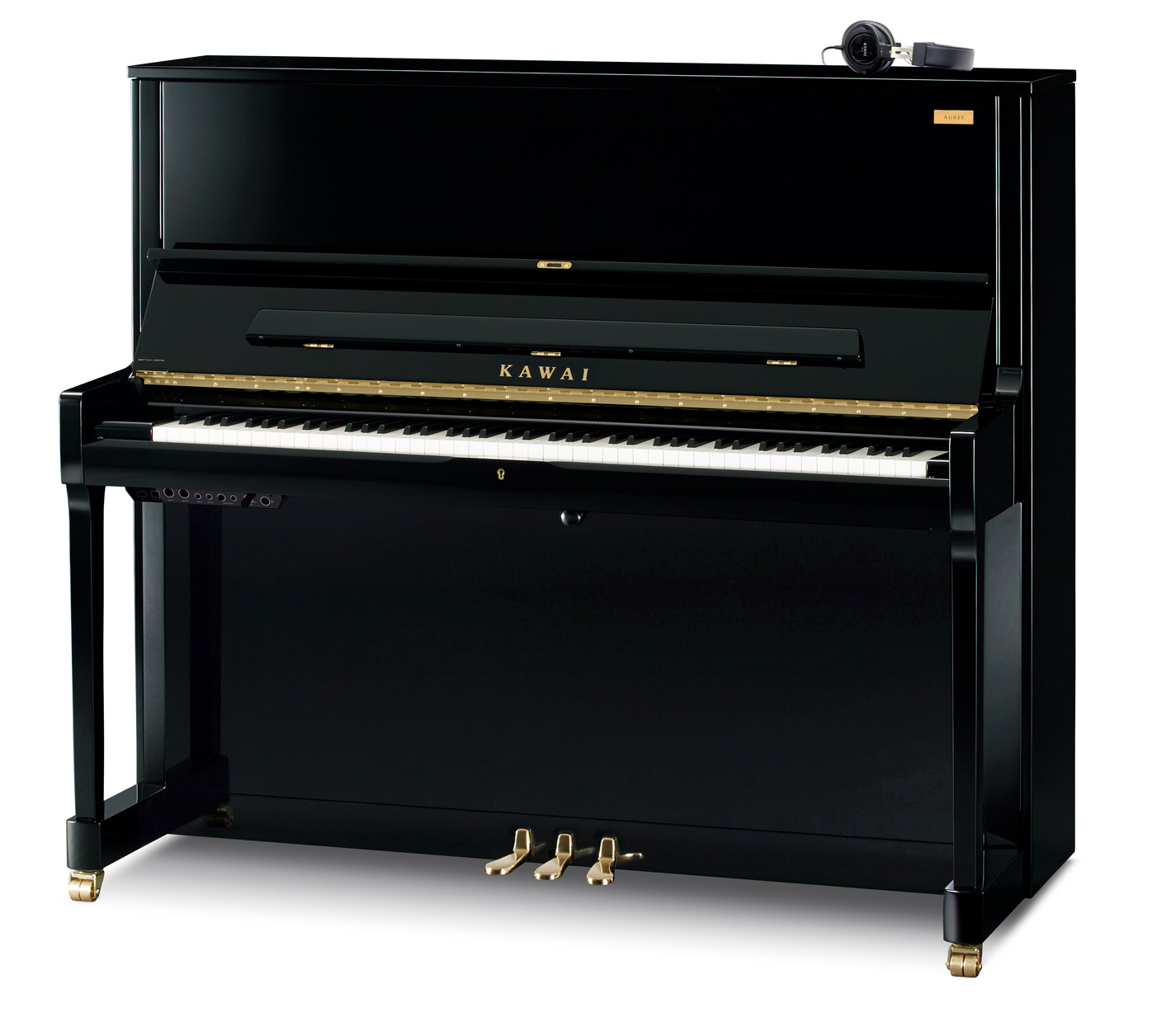 Kawai K500 Aures2 Hybrid Upright Piano - Ebony Polish