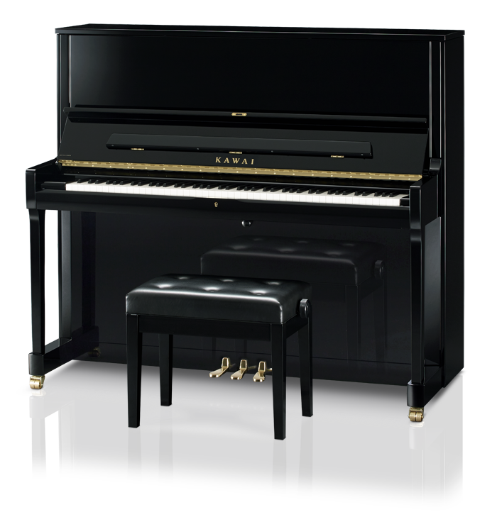 Kawai K500JEP 130cm Upright Piano - Ebony Polish