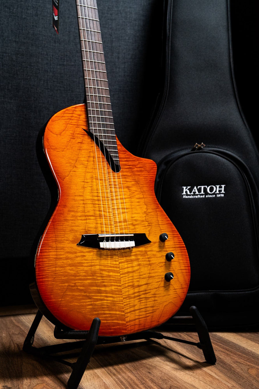 Katoh Hispania Chambered Solidbody Nylon String Guitar w/Bag - Sunburst