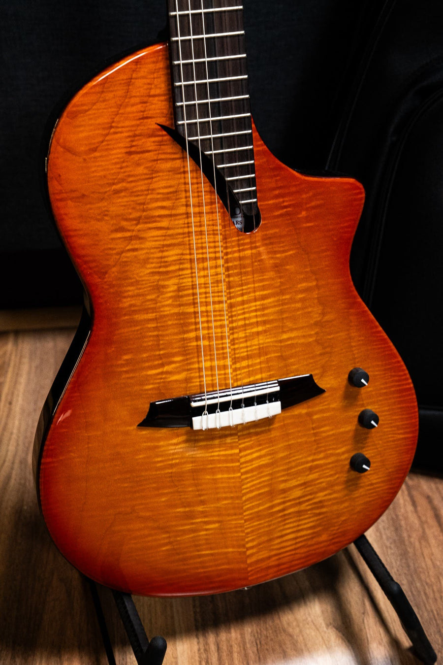 Katoh Hispania Chambered Solidbody Nylon String Guitar w/Bag - Sunburst