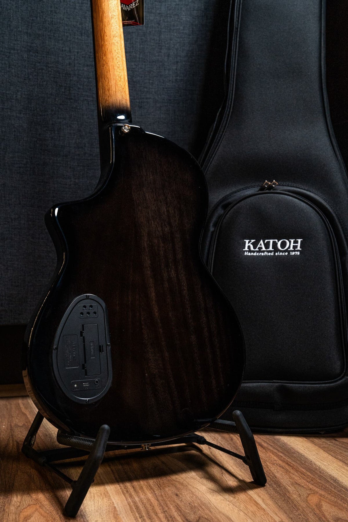 Katoh Hispania Chambered Solidbody Nylon String Guitar w/Bag - Trans Black