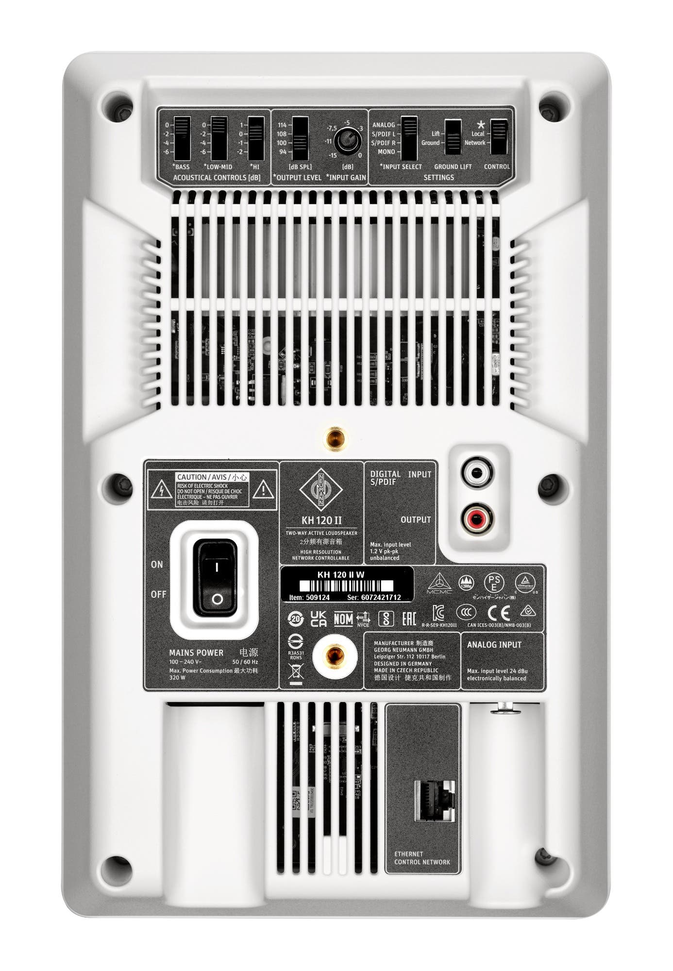 Neumann KH 120-II Two Way DSP-powered Nearfield Monitor - White (Single)