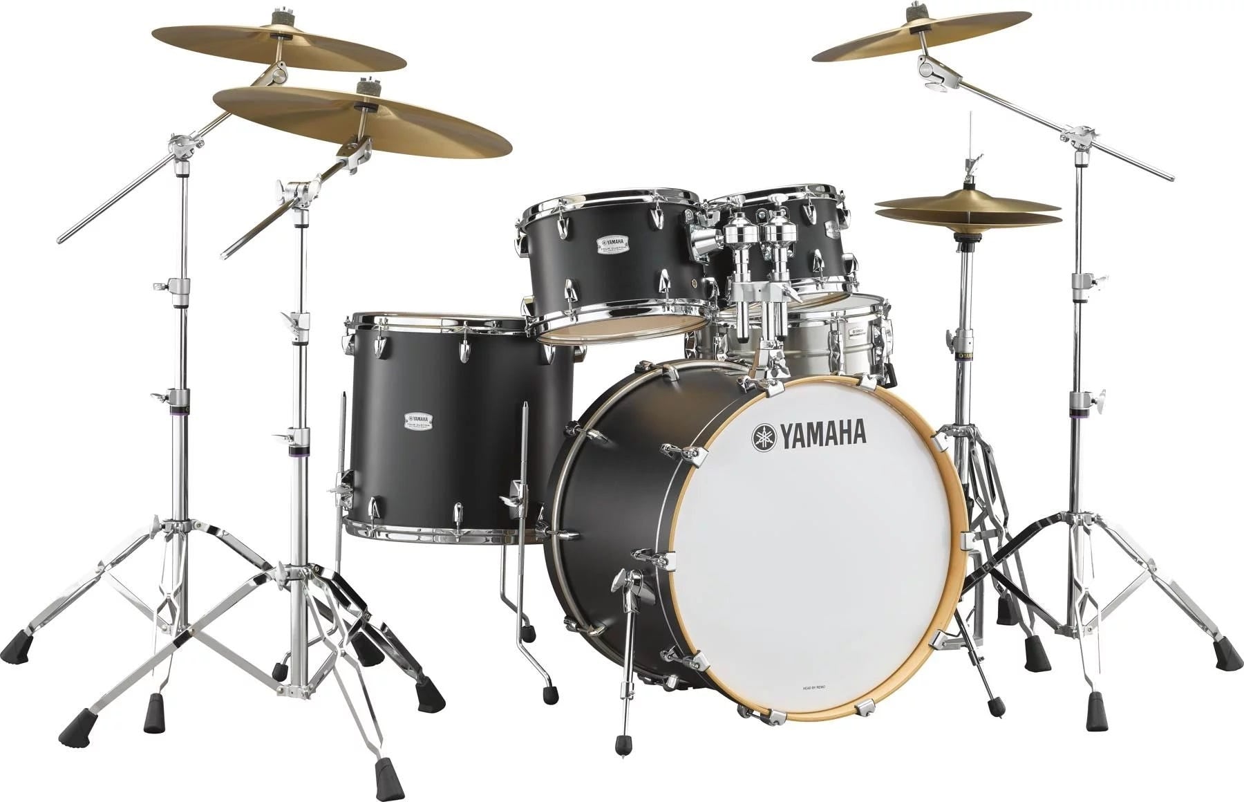 Yamaha Tour Custom Fusion Drum Kit w/Hardware - Licorice Satin