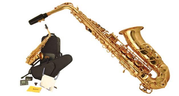 Wisemann Eb Alto Saxophone Kit - Brass Lacquer Finish