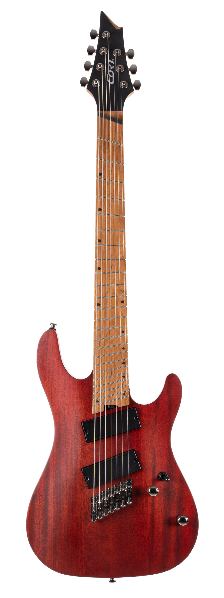 Cort KX307 Multi-scale 7-String Guitar - Open Pore Mahogany