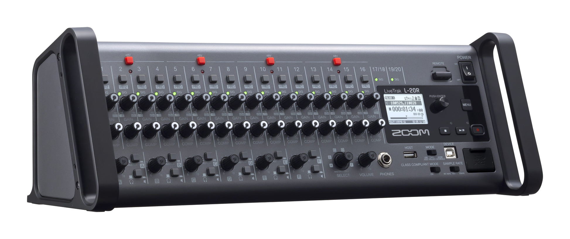 Zoom LiveTrak L-20R Portable Mixer/Recorder/Interface