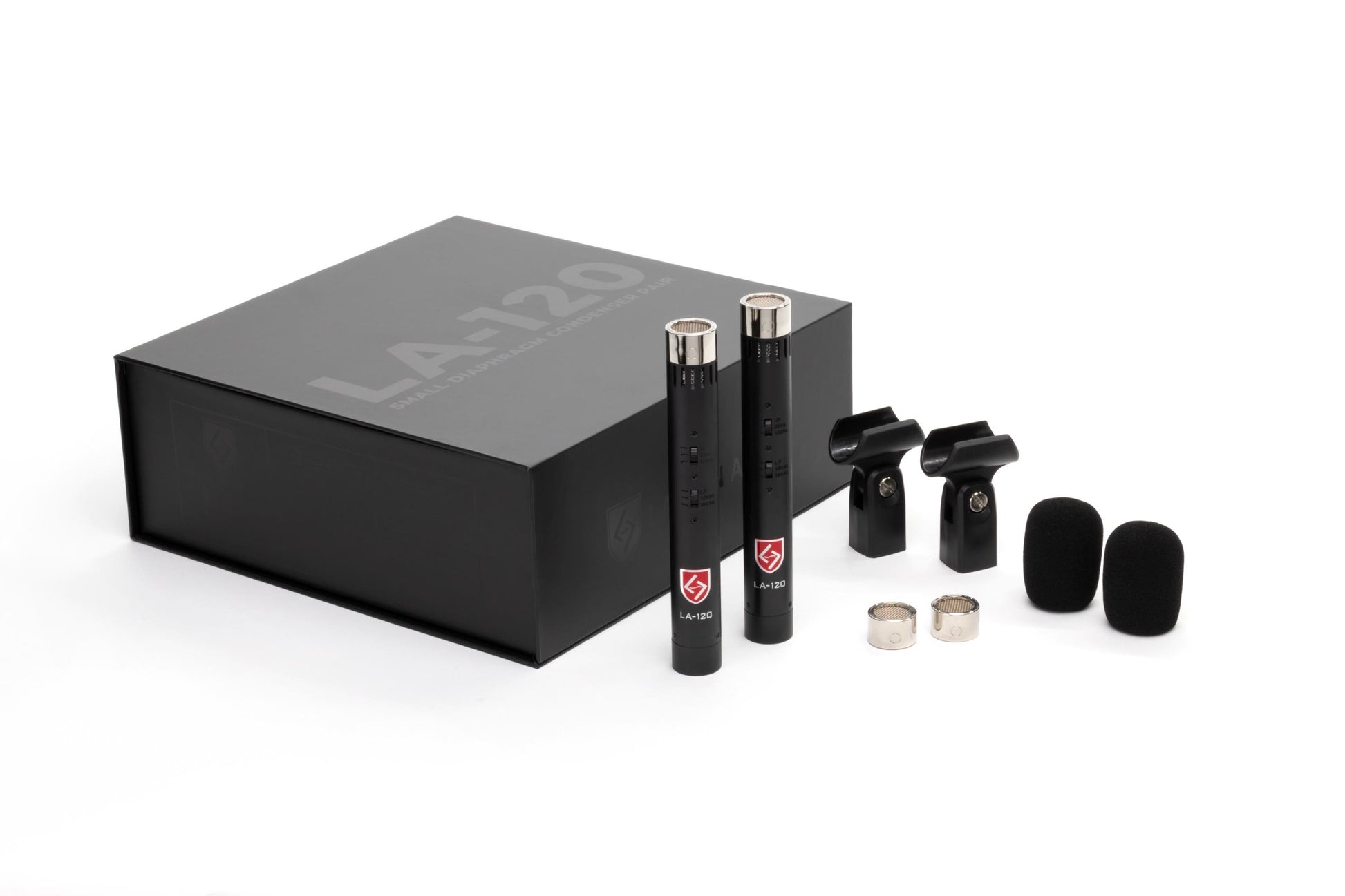 Lauten Audio Black LA-120 V2 Small Diaphragm Condenser Microphone - Pair