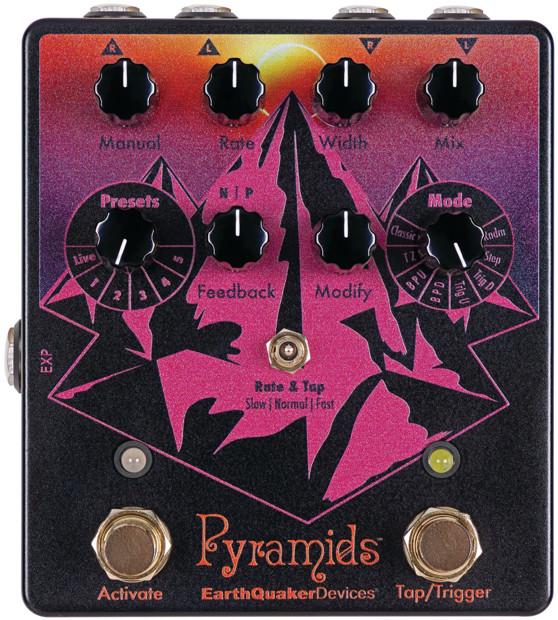 EarthQuaker Devices LTD ED Pyramids Stereo Flanger Pedal - Solar Eclipse