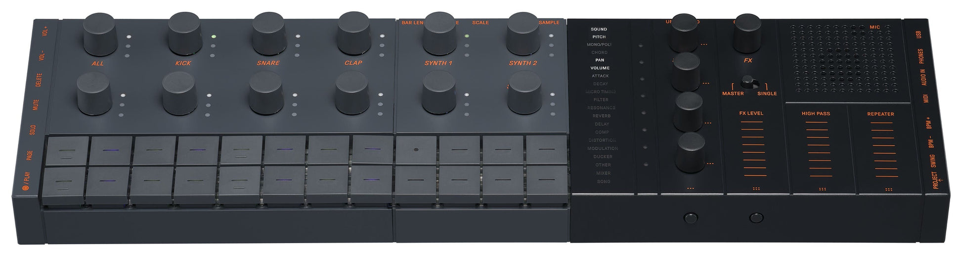 Yamaha SEQTRAK Portable Synth / Music Production Studio - Black