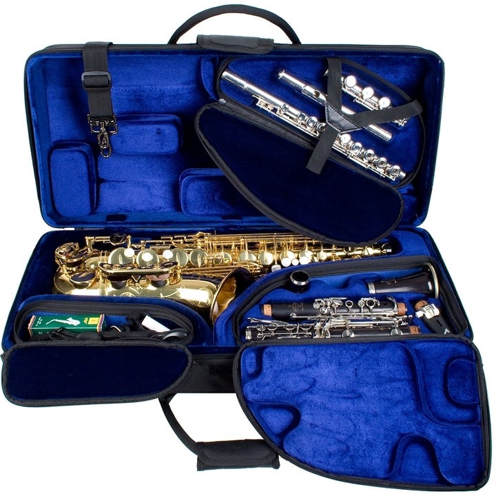 PROTEC Alto Sax & Clarinet & Flute Triple Case