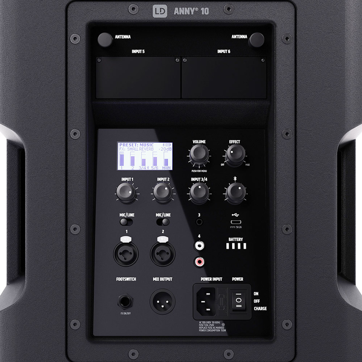 LD Systems ANNY10 10" Portable battery-powered Bluetooth PA System w/Mixer