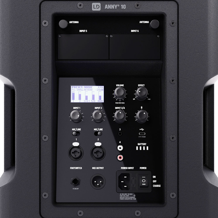 LD Systems ANNY10 10" Portable battery-powered Bluetooth PA System w/Mixer