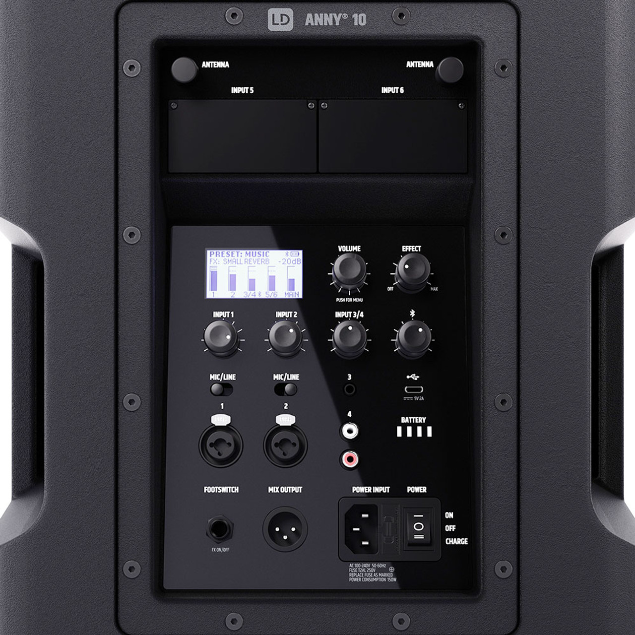 LD Systems ANNY10 10" Portable battery-powered Bluetooth PA System w/Mixer