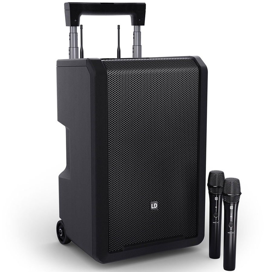 LD ANNY10 HHD2 B5 SYSTEM - 10" PA w/ 2 x Handheld Mics (584 - 608 MHz