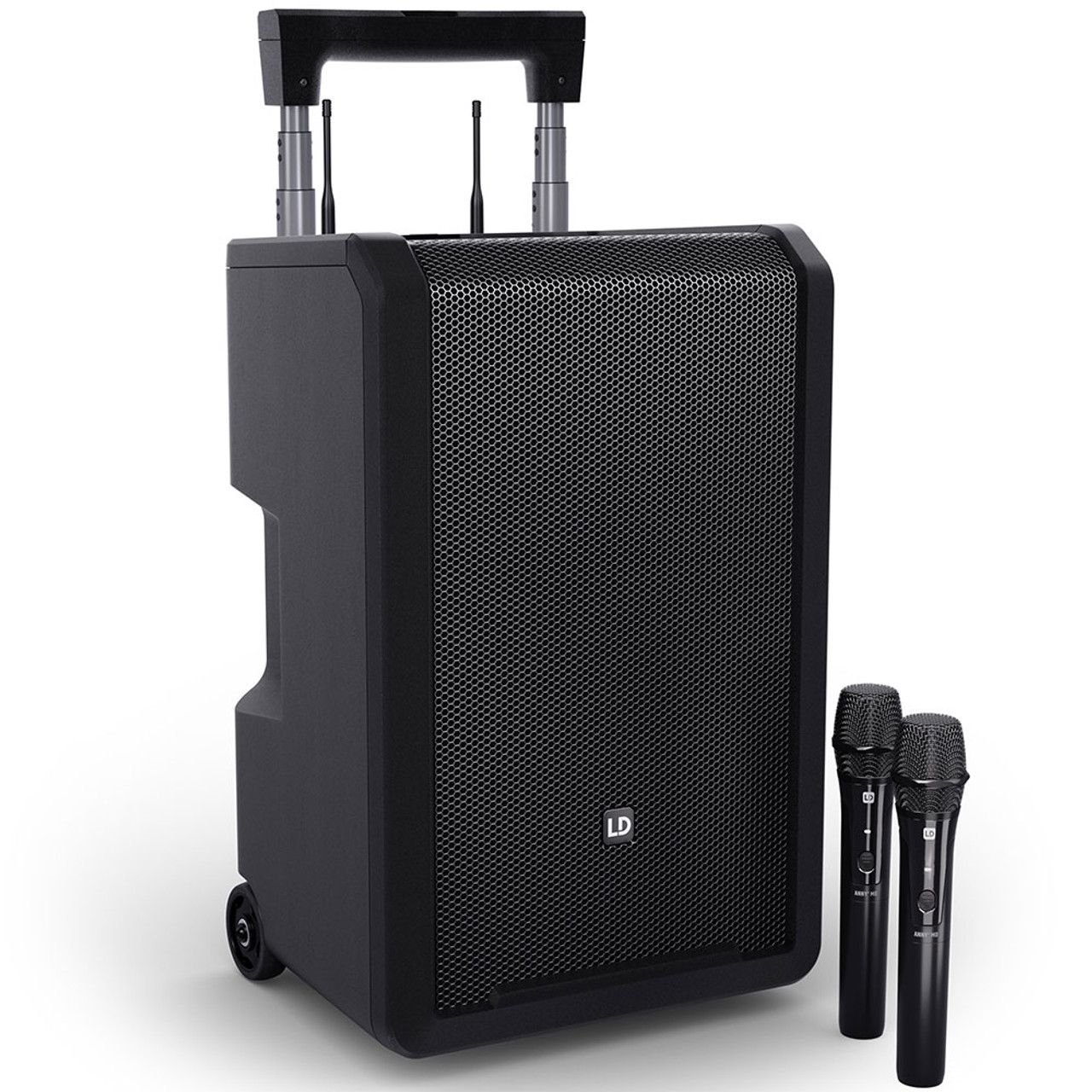 LD ANNY10 HHD2 B5 SYSTEM - 10" PA w/ 2 x Handheld Mics (584 - 608 MHz
