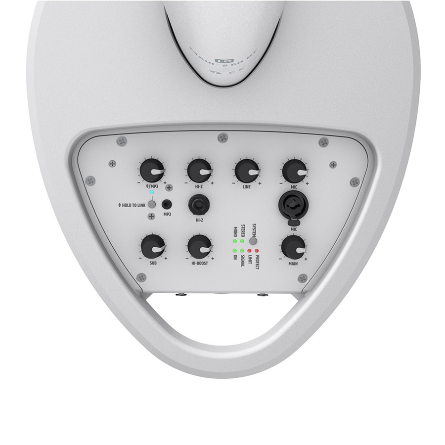 LD Systems MAUI 5 GO 100 Column PA System with Mixer & Battery Pack - White