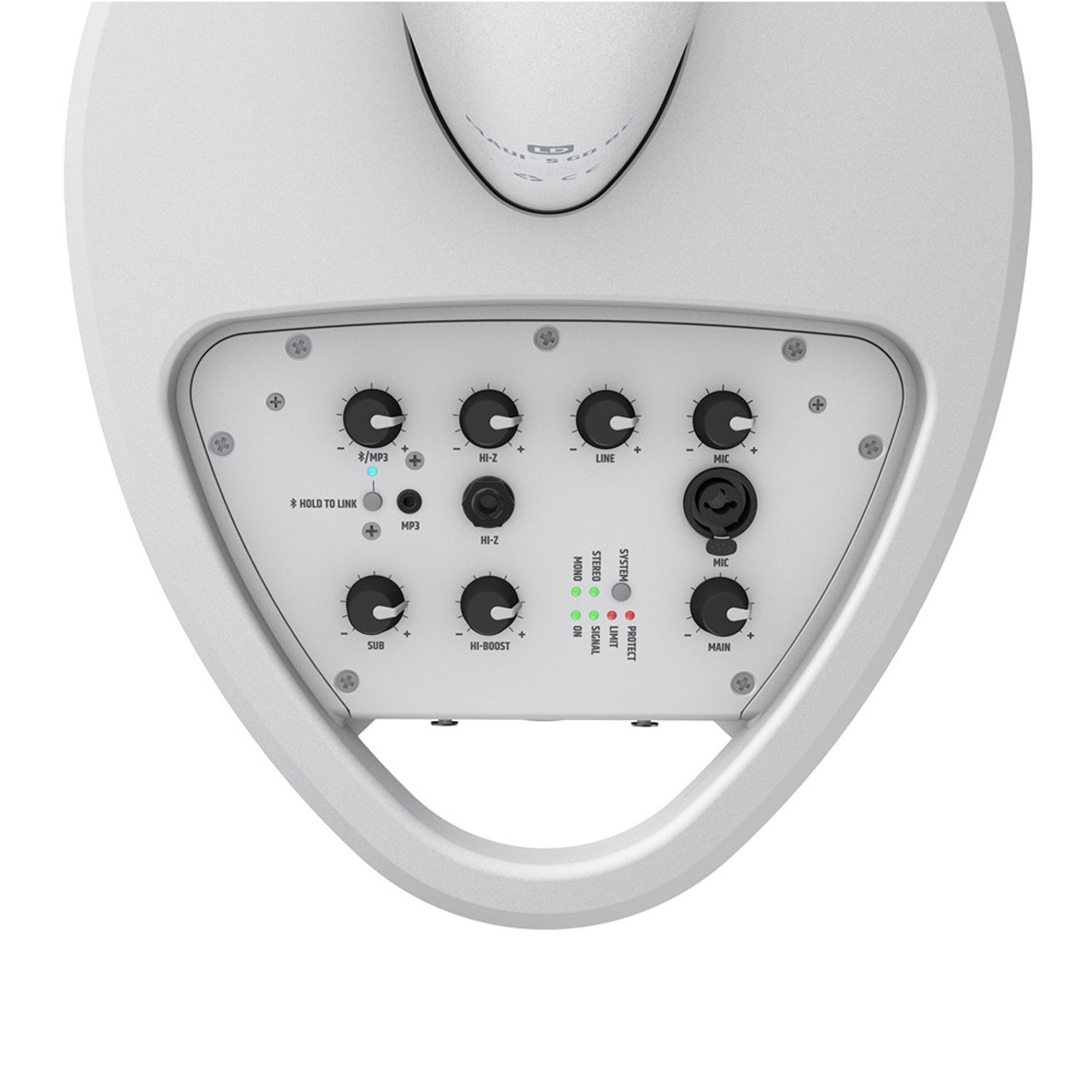 LD Systems MAUI 5 GO 100 Column PA System with Mixer & Battery Pack - White