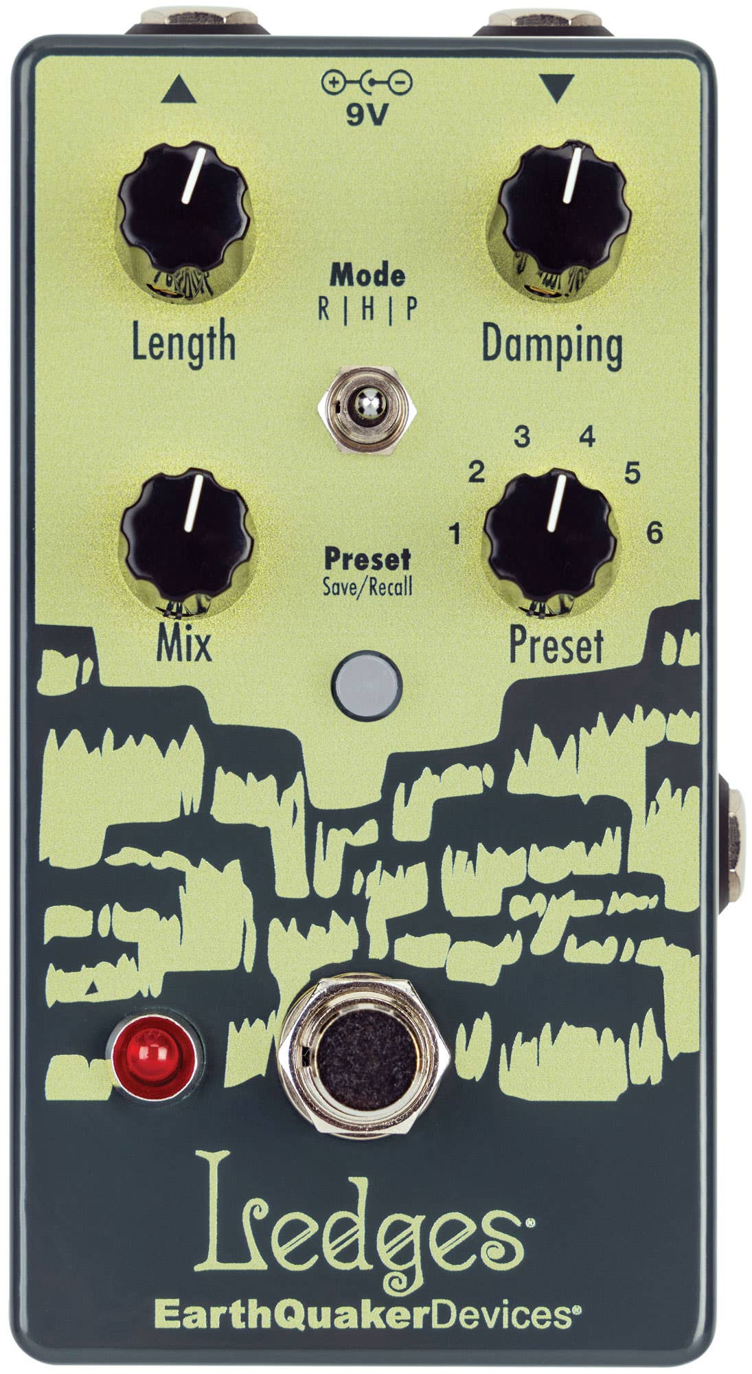 EarthQuaker Devices Ledges Tri-Dimensional Reverberation Machine Pedal ...