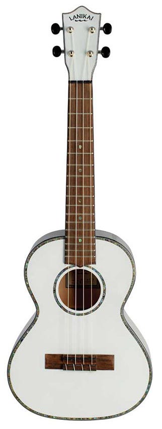 Lanikai Julia Michaels Signature Tenor Ukulele w/Bag - White Pearl