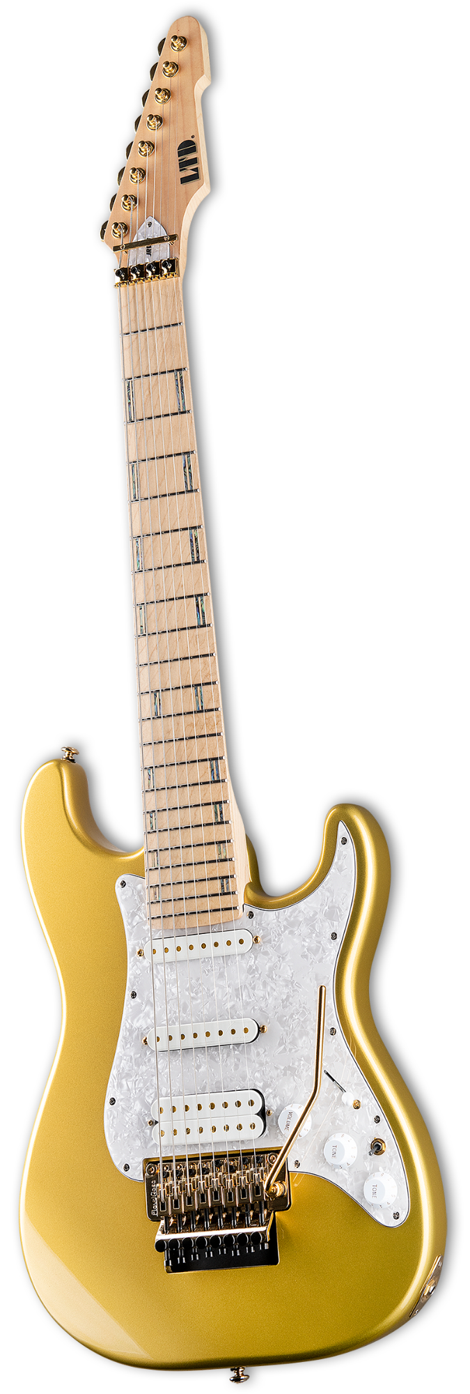 ESP LTD Javier Reyes V8 8-String - Metallic Gold